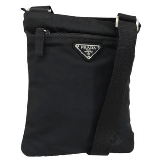 Prada Vintage, unisex, Zwart, ONE Size, Nylon, Pre-owned Nylon Cross Body Bag