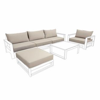 Alice's Garden Fundas de coj&iacute;n para conjunto de jard&iacute;n mendoza, beige