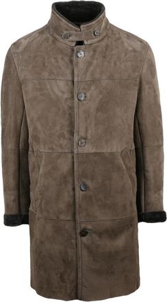 Gimos Sherling Jas - Heren - Mantel - Bruin - L - Leer - Jassen