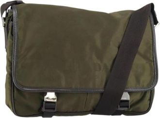 Prada Pre-owned Nylon Cross Body Bag - Dames - Vintage Schoudertas - Groen - ONE Size - Nylon - Vintage