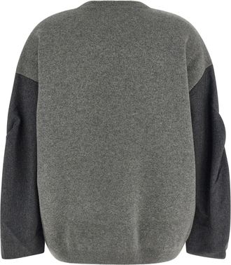 Nude Two-Tone Wool Blend Sweater - Gray