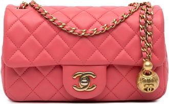 Chanel Hobo Bags - 2020 Mini Rectangular Classic Lambskin Pearl Crush - Gr. unisize - in Rosa - für Damen