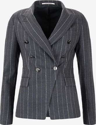 Tagliatore Zweireihiger Flanell-Blazer mit Streifen Alicya