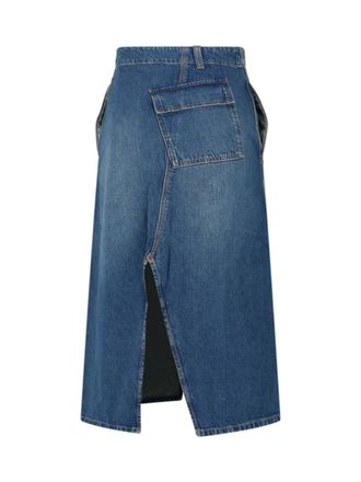 Victoria Beckham Womens Skirts Blue Cotton