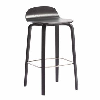 Oviala Trona en contrachapado de roble natural negro