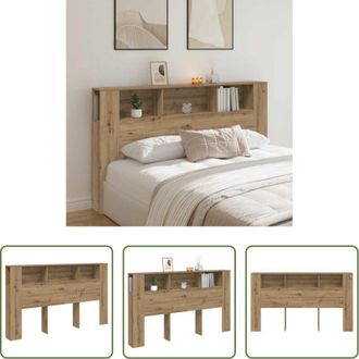 vidaXL Contenitore letto - Testiera Contenitore Rovere 180x18,5x102,5 cm Legno Multistrato