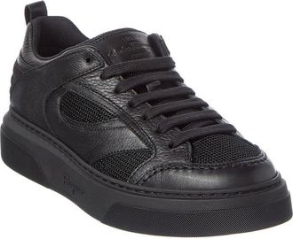 Ferragamo Ferragamo Cassina Leather-Trim Sneaker