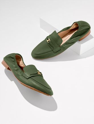 Talbots Katrina Bit Nappa Loafers - Olive Leaf - 10 1/2 M Talbots