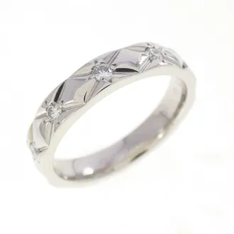 Chanel Platinum 950 Band Ring (Pre-Owned)