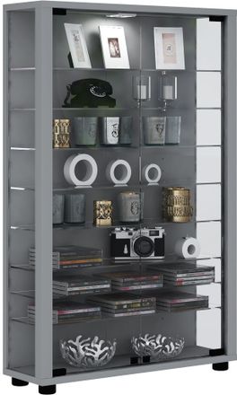 ebuy24 Ebuy24 - Vitrina De Vidrio Vcm De Pie Vitrina De Vidrio Con Vidrio De Seguridad Esg Dimensiones Aprox. Al. 90 X An. 59 X P. 18 Cm Soporte Vitrina Vidr