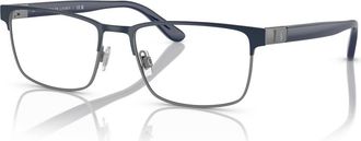 Polo Ralph Lauren 56mm Rectangle optical glasses in Grey at Nordstrom
