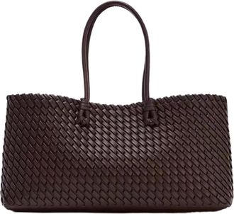 Generic Compatible For Commuting Woven Hand-held Shoulder Bag, Versatile, Super Large Capacity Tote(Brown)