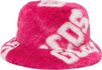 GCDS Gcds, Accessoires, Dames, Roze, S, Katoen, Faux Fur Bucket Hat