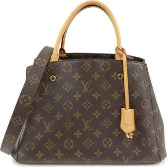 Louis Vuitton Montaigne Monogram Canvas Brown Canvas Handbag (Pre-Owned)