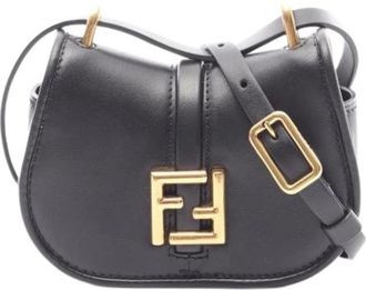 Fendi Pre-owned Vintage Crossbody Bag - Dames - Vintage Schoudertas - Zwart - ONE Size - Leer - Vintage