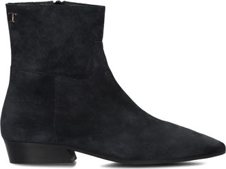 Toral Shoes Elegante Blauwe Enkellaarsjes Belinda - Dames - Cowboylaarzen - Blauw - 38 EU - Wol - Schoenen