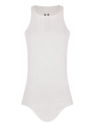 Rick Owens White Round Neck Tank Top