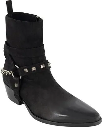 Karl Lagerfeld Suede Zip Boot in Black at Nordstrom Rack, Size 8.5