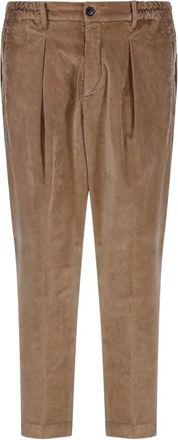 Entre Amis elasicated-waist trousers - Brown