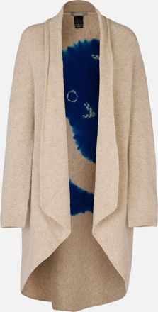 Suzusan Face Shibori Cashmere Upside-Down Cape One Size