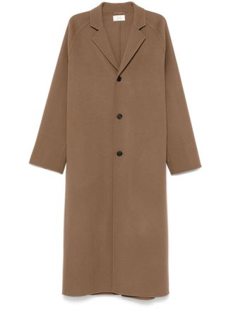 The Row Womens Wool Long Coat - Tan - Size EU 36 (Womens)