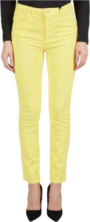 Kiton Jeans Regular Solid 100% Handmade - Dames - Slim Fit Jeans - Geel - XS - Jeans