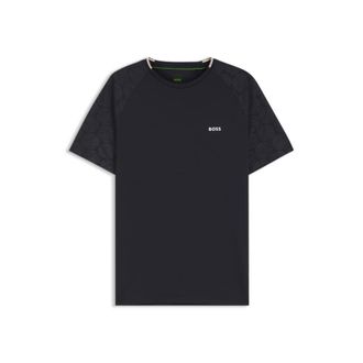 BOSS Active moisture-wicking T-shirt with tennis-ball embossing
