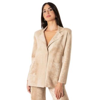 D.exterior Jassen, Dames, Bruin, L, Wol, Fluwelen Jas - Kameelkleur