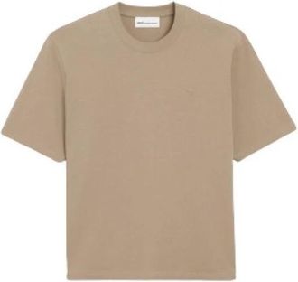 Ami Coeur Embossed Boxy T-shirt - unisex - T-shirts - Beige - XS - Katoen - Tops