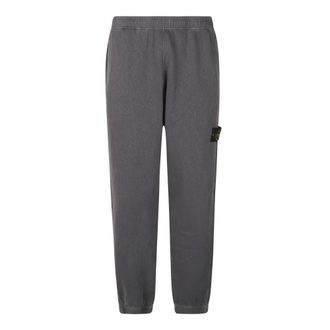 Stone Island Malfil&eacute; Fleece Old Effect Joggers - male - Stone Island - Sweatpants - Gray - M - Trousers