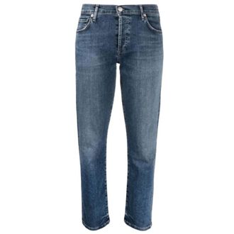 Citizens Of Humanity Emerson Cropped Slim-Fit Jeans - Dames - Jeans - Blauw - Maat: W29 Katoen