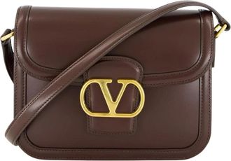 Valentino Garavani 9to 5 Kleine Schoudertas - Dames - Schoudertassen - Bruin - ONE Size - Leer - Tassen