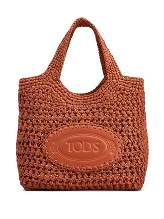 Tod's Orange Manici Tote Bag
