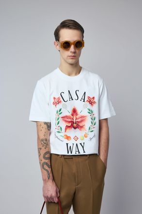 Casablanca Bright White Jersey T-shirt