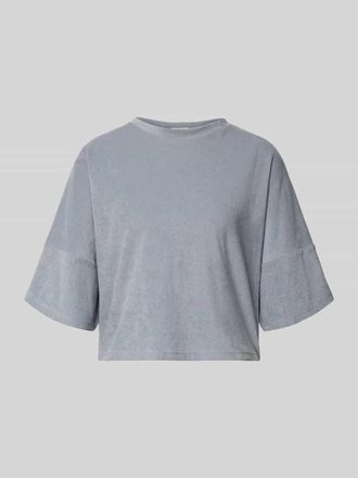 Drykorn Relaxed Fit T-Shirt in Boucl&eacute;-Optik in Mittelgrau, Gr&ouml;&szlig;e XL