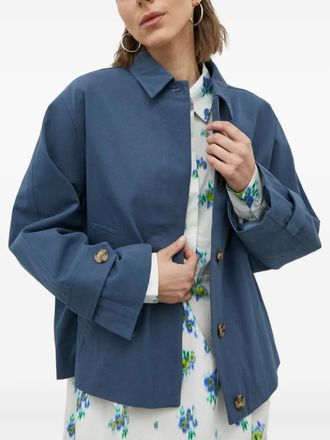 Lovechild collared button-cuff jacket - women - Cotton/Polyester/Viscose - 34 - Blue