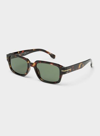 Simons Womens Rectangular tortoiseshell sunglasses