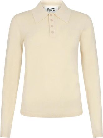 Silvian Heach Nilakki Polo - Dames - Polos - Beige - 2XS - Polyester - Tops