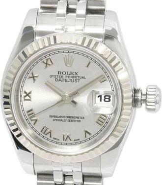 Rolex Pre-owned Datejust Roestvrij staal Au 750 - Dames - Vintage Horloges - Grijs - ONE Size - Vintage