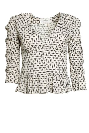 BA&SH Ba & sh, Carlo top in black and ecru