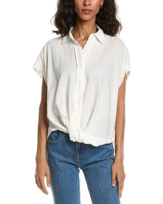 Young Fabulous & Broke Traya Linen-Blend Top