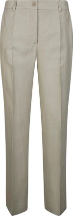 P.A.R.O.S.H. Tailored Straight-Leg Pants with Mid-Rise Waist