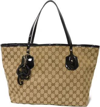 Gucci Beige Gg Canvas Tote Bag (Pre-Owned)