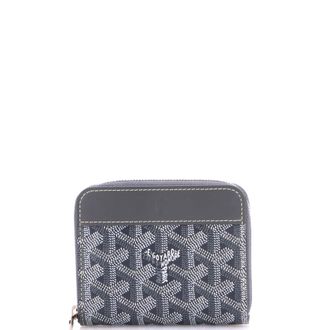 Goyard Matignon Zip Wallet Coated Canvas with Leather PM