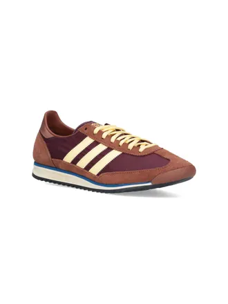 adidas Leather & Suede Lace-Up Sneaker - Brown