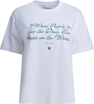 Semper Tshirt Quotevera - Dames - T-shirts - Wit - XS - Katoen - Tops
