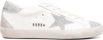 Golden Goose Super-Star glitter-embellished sneakers - women - Leather - 35 - White
