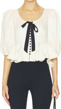 Free People Pamela Bow Top In White Alyssum