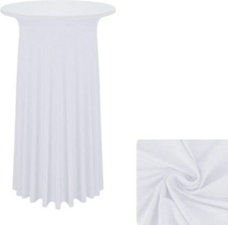OEM Tovaglia Elasticizzata Alta/tovaglia Da Bar Con Gonna, 80 X 110 Cm, Per Feste, Matrimoni, Banchetti, Ecc., Bianca