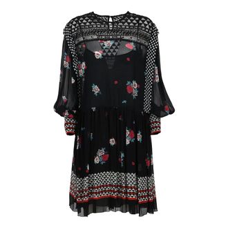 Philosophy di Lorenzo Serafini Kleedjes, Dames, Zwart, M, Zwarte Viscose Jurk Ss 21
